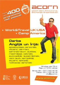 Darba vakances ĪRIJĀ un LIELBRITĀNIJĀ !!!