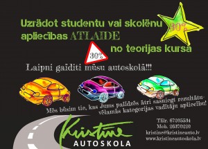 B kategorijas kursi Pārdaugavā, Meža iela 4, no 23.03.2015.