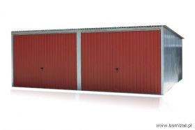 Divvietu garāža 6 x 5 ar diviem paceļamiem vārtiem