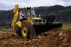 Ekskavatora-iekrāvēja New Holland pakalpojumi Rīgā un Rīgas rajonā