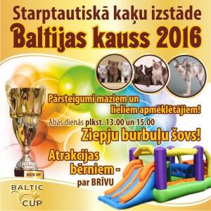 Kaķu izstāde Baltijas Kauss 2016,
