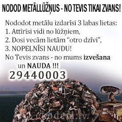 Metāllūžņi un metāls.