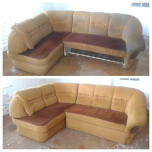 Mīksto mēbeļu ķīmiskā tīrīšana.