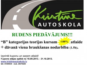 "B" kat. no 30.09.13., rīta grupa,Centrs.