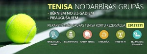 Tenisa nodarbības grupās