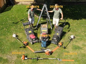 Zāles pļaušana, koku un krūmu zāģēšana